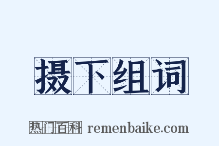 摄下组词是什么意思的图片